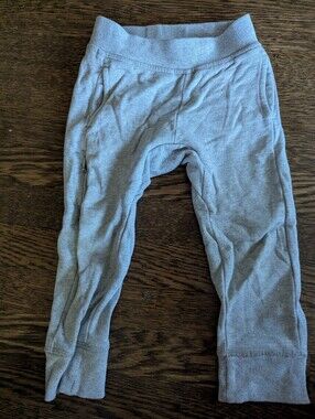 PACT heather grey Going Places jogger sweatpants, 18-24 months
